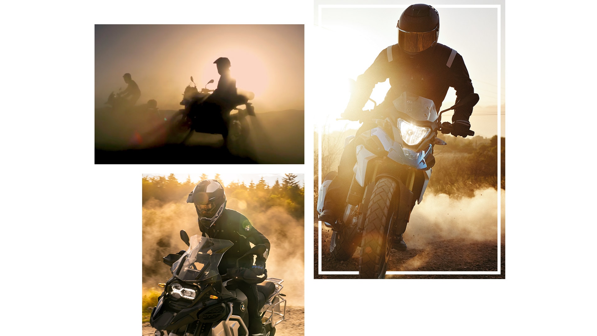 Collage de modelos BMW Motorrad GS.