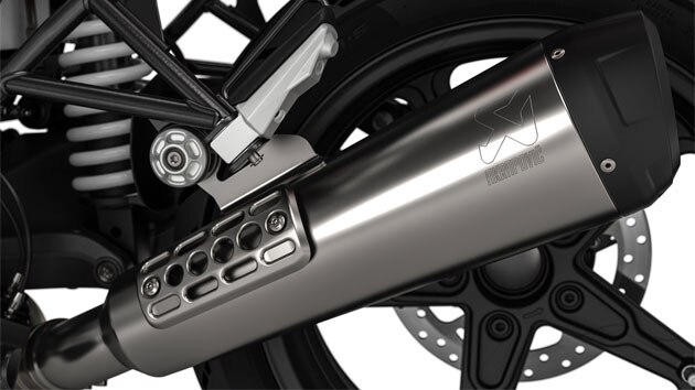 Aquí se ve el sistema de escape de la R nineT Urban G/S.