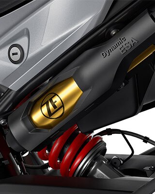 We see the electronically adjustable suspension, the Dynamic ESA.
