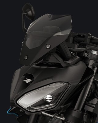 The optional tinted Sport windscreen