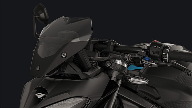 The optional tinted Sport windscreen